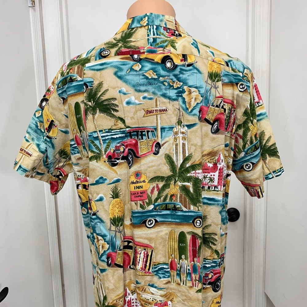 Kole Kole Vintage Hawaiian panel cars Shirt button - Picture 5 of 6